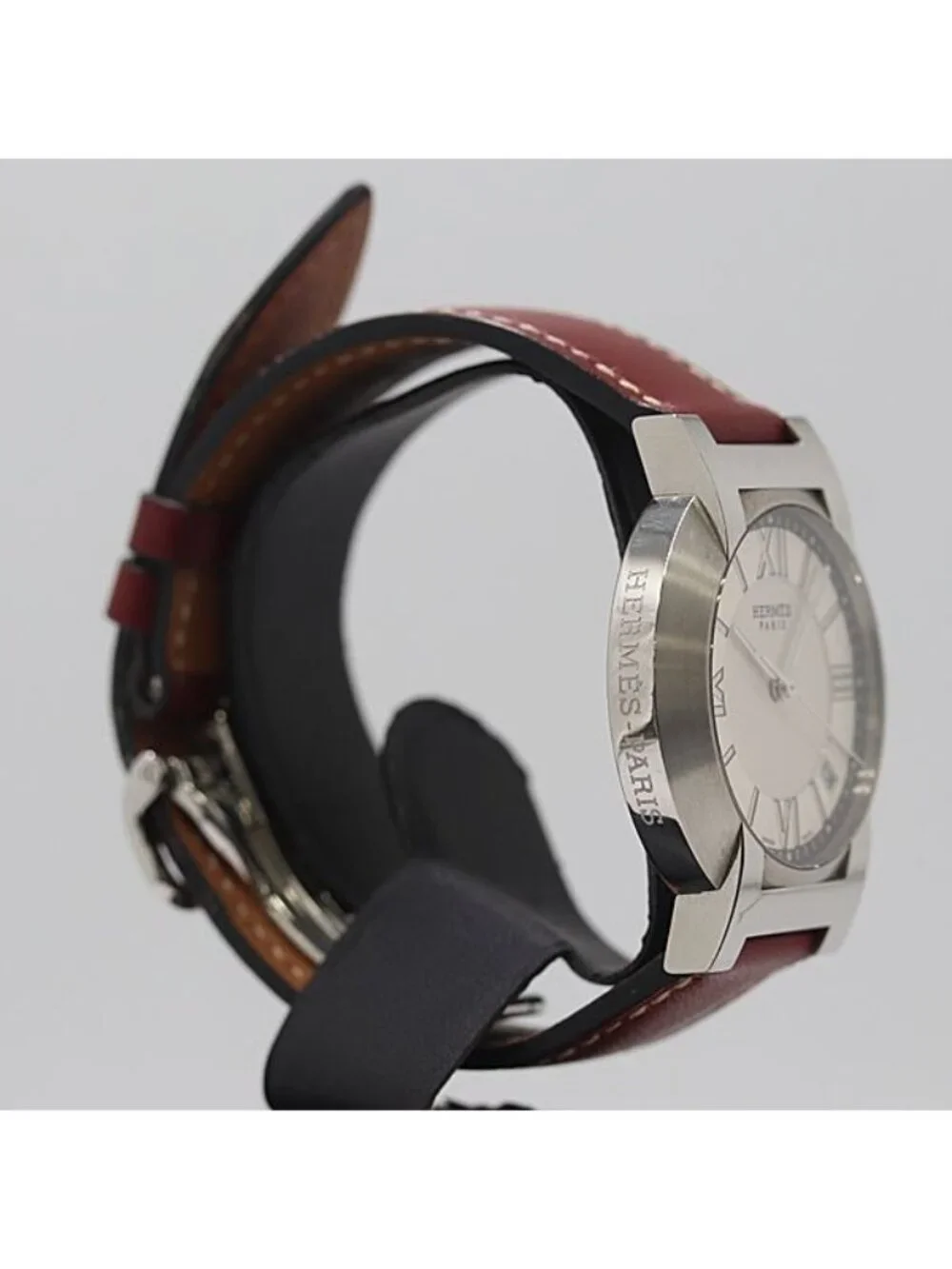 Hermes Nomade Hour Auto Quartz Date Silver Dial Watch